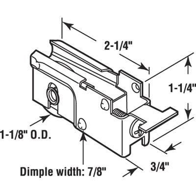 Prime Line D 1523 Steel Ball Bearing Sliding Glass Door Roller Assembly for K-Tab, 1-1/8 In.