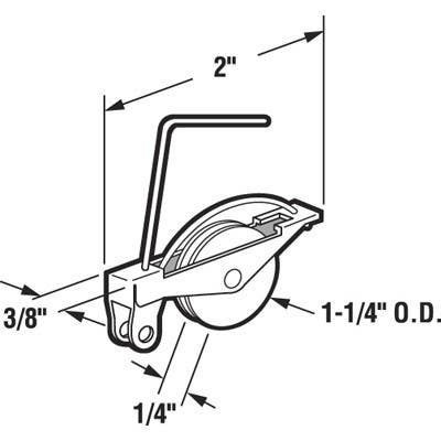 Prime Line B 515 Sliding Screen Door Tension Spring with Concave Rollers, 1-1/4 In., 2-Pk.