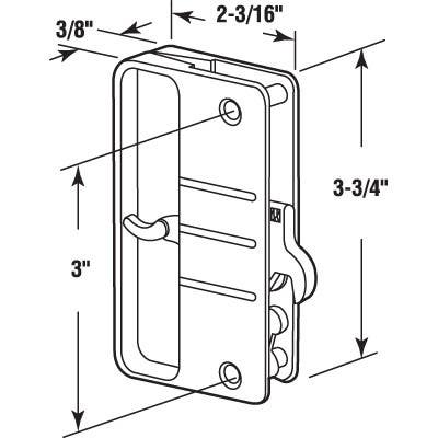 Prime Line A 108 Screen Door Latch and Pull with Security Lock, Black Plastic
