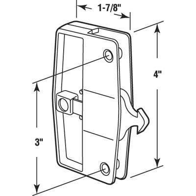 Prime Line A 109 Sliding Screen Door Latch, Black Plastic