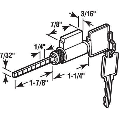 Prime Line E 2000 Cylinder Lock , Kwikset and Weslock, 1-7/8 In. Tailpiece