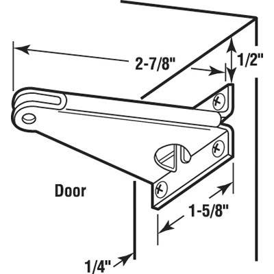 Prime Line K 5031 Screen & Storm Door Mounting Bracket, Stamped Steel