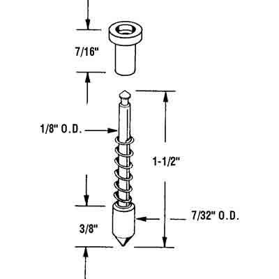 Prime Line PL 7777 Nylon Window Screen Frame Plunger Latches, 6-Pk.