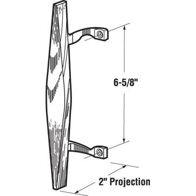 Prime Line C 1069 Wooden Pull with Chrome Plated Brackets