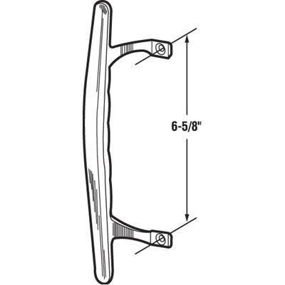 Prime Line C 1067 Sliding Glass Door Pull Handle, Deluxe Chrome