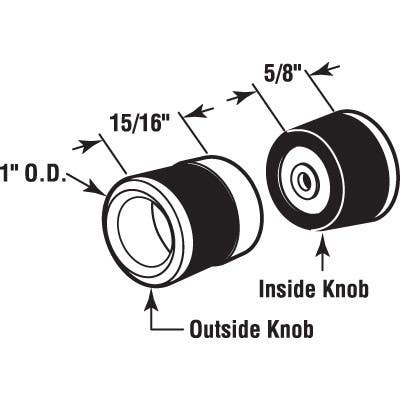 Prime Line M 6099 Frameless Shower Door Finger Pulls