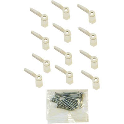 Prime Line PL 7920 Screen Turn Buttons, White Nylon, 12-Pk.