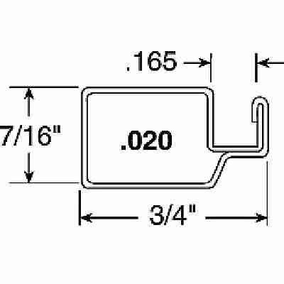 Prime Line PL 14039 Aluminum Screen Frame, 3/4 x 7/16 x 94 In.