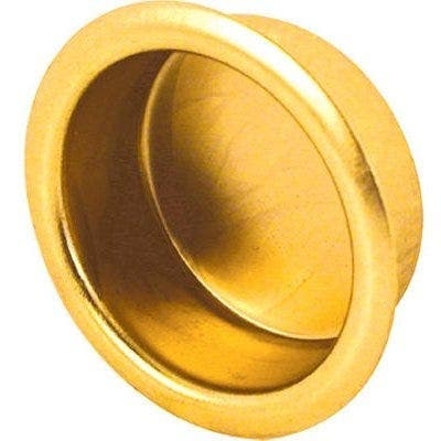 Prime Line 161910 Bi-Pass Door Finger Pull, Brass Finish