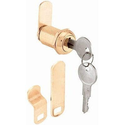 Prime Line CCEP 9946KA 1-1/8 In. Brass Drawer/ Cabinet Lock