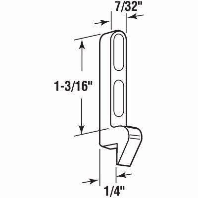 Prime Line 1207-M Screen Door Latch Strike, Diecast