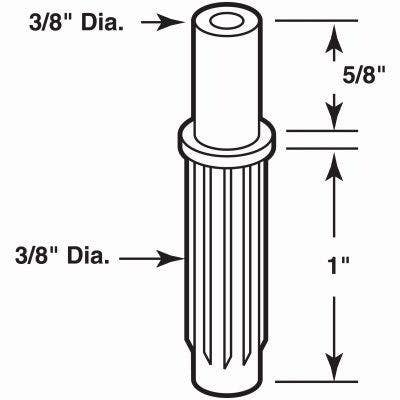 Prime Line 161678 Bi-Fold Top Mount Pivot, 3/8 Nylon Pivot, 3/8-In. Nylon Base, 2-Pk.
