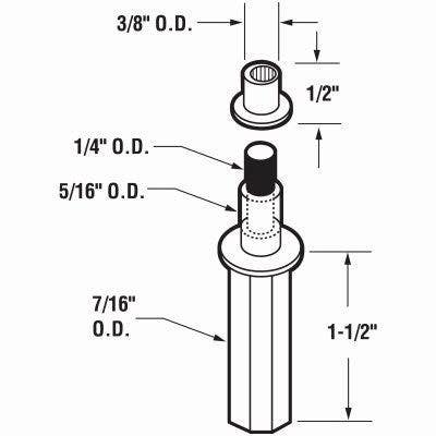 Prime Line 16260 Bi-Fold Door Top Pivot for Cox Doors, 7/16-In.