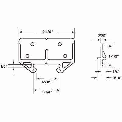 Prime Line 22793 Purple Drawer Guide Kit, 3/32 x 1-3/16-In.
