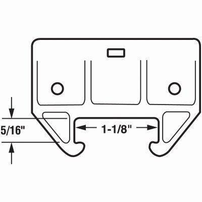 Prime Line 22495 Drawer Track Guide Kit, Green Plastic, 1-1/8-In., 2-Pk.