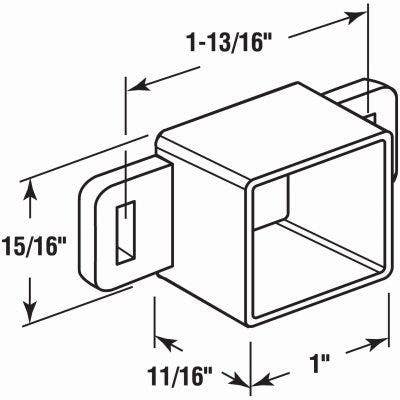 Prime Line 221374 Drawer Track Back Plate, Nylon, 2-Pk.