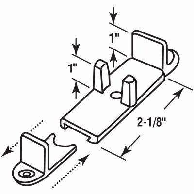 Prime Line 161084 Closet Door Adjustable Guide, 1-In. High