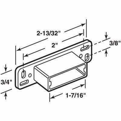 Prime Line 22842 Drawer Track Backplate, Nylon