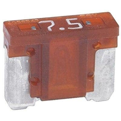 Cooper Bussmann BP/ATM-7-1/2-RP Automotive Mini Fuse, Brown, 7.5A, 32VDC, 5-Pk.