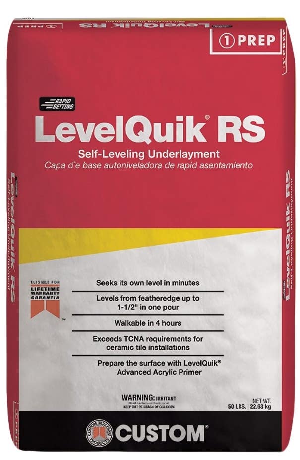 Custom Building Products LQ50 Level Quik Self-Leveling Underlayment, Cement-Based, 50 LB.