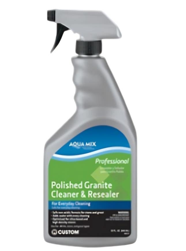 Custom Building Products AMGCRQT Polished Granite Cleaner & Resealer, Ready-to-Use, 1 Qt.