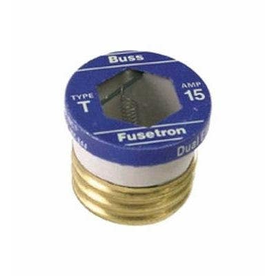 Cooper Bussmann BP/T Type T Plug Fuse, 2-Pk.