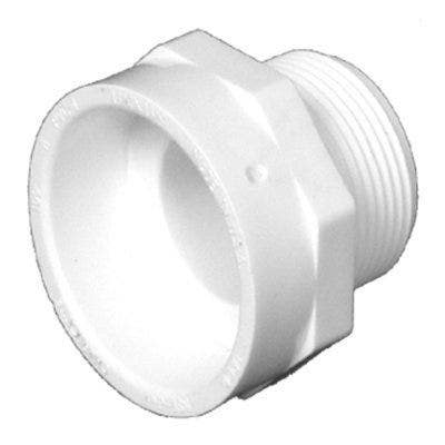 Charlotte Pipe & Foundry Company PVC 00109  0800HA Schedule 40 DWV Pipe Thread Adapter, 1-1/2 x 1-1/4