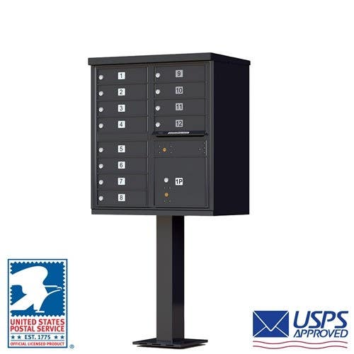 Authentic Parts 1570-12 Cluster Box Unit, 12 Tenant Boxes, Mailbox