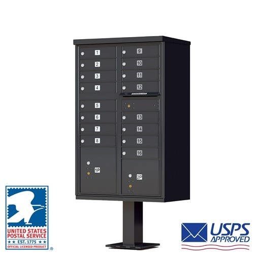 Authentic Parts 1570-16 Cluster Box Unit, 16 Tenant Boxes, Mailbox