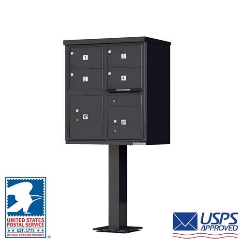 Authentic Parts 1570-4T5 Cluster Box Unit, 4 oversized Tenant Boxes, Mailbox