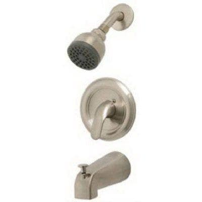 Homewerks Worldwide 210520 Tub & Shower Faucet + Showerhead, Pressure-Balancing, Single Metal Lever, Brushed Nickel