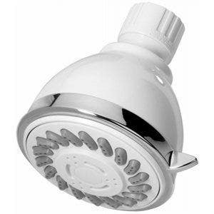 Homewerks Worldwide 228623 Shower Head, Fixed Mount, 3 Settings, White Plastic