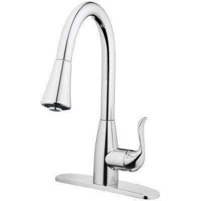 Homewerks Worldwide 239957 Kitchen Faucet With Pull-Down Spray, Single Handle, Chrome
