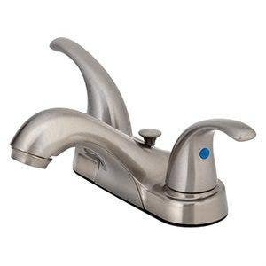 Homewerks Worldwide 24211 Lavatory Faucet With Pop-Up, Centerset, 2 Lever Handles