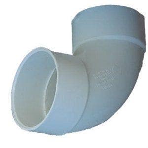 Charlotte Pipe & Foundry Company PVC 01300  0600HA Schedule 30 DWV Sanitary 90 Degree Elbow, 3 in, Hub x Hub