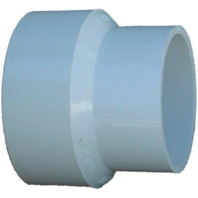 Charlotte Pipe & Foundry Company PVC 01117  0600HA Schedule 30 PVC DWV Adapter Coupling,4 x 3 in