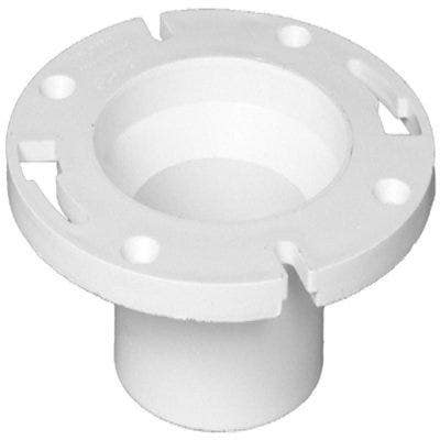 Charlotte Pipe & Foundry Company PVC 00801  0600HA Schedule 40 DWV Street Closet Flange, Pop Top, 4 x 3 in Spigot