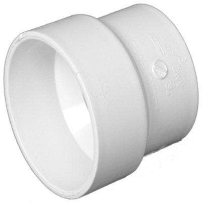 Charlotte Pipe & Foundry Company PVC 00117  0800HA Schedule 40 DWV Sewer Pipe Adapter Coupling, PVC, 4 x 3 in