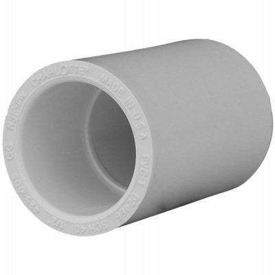 Charlotte Pipe & Foundry Company PVC 02100 Schedule 40 PVC Pressure Coupling, White