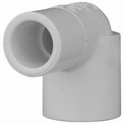 Charlotte Pipe & Foundry Company PVC 02304 Schedule 40 PVC 90 Degree Street Elbow, Spigot x Slip, White