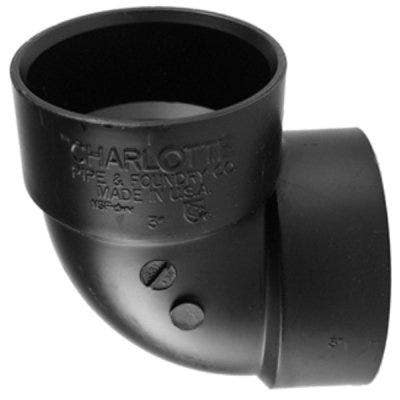 Charlotte Pipe & Foundry Company ABS 00331  1000HA ABS/DWV Vent Ell, 90 Degree, 3 in