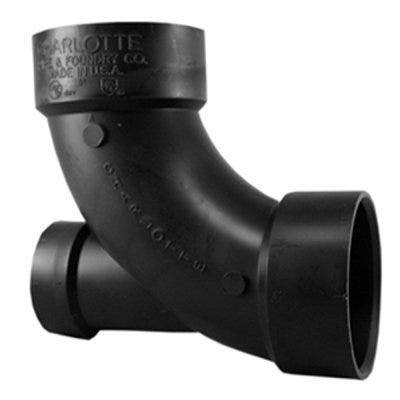 Charlotte Pipe & Foundry Company ABS 00307  0800HA ABS/DWV Long Sweep Pipe Elbow, 90 Degree, 3 x 3 x 2 in