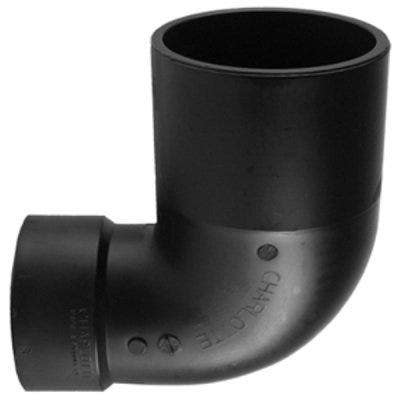 Charlotte Pipe & Foundry Company ABS 00330  0600HA ABS/DWV Closet Bend, Hub x Short Spigot, 4 x 3 in