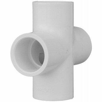 Charlotte Pipe & Foundry Company PVC 02410  0 Schedule 40 Pipe Cross, Slip x Slip x Slip x Slip, White, 1/2 in