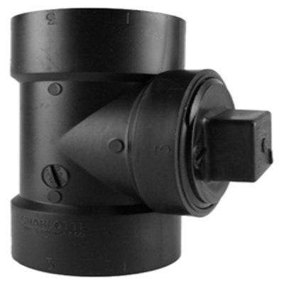 Charlotte Pipe & Foundry Company ABS 00444X 0800HA ABS/DWV Clean Out Pipe Tee, Hub x Hub x FPT, 2 in