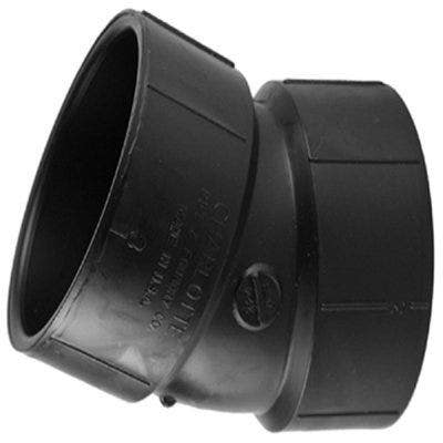 Charlotte Pipe & Foundry Company ABS 00324 ABS/DWV 22-1/2 Degree Pipe Ell
