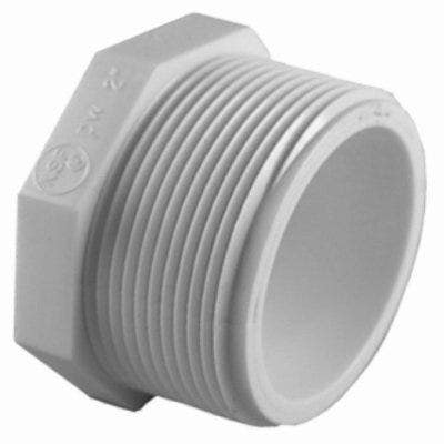 Charlotte Pipe & Foundry Company PVC 02113  1 Schedule 40 Pipe Plug, White, MPT