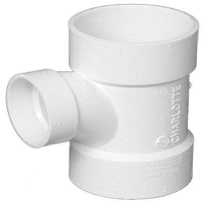 Charlotte Pipe & Foundry Company PVC 00401  1 Schedule 40 DWV Reducing Sanitary Tee, PVC
