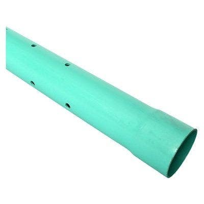 Charlotte Pipe & Foundry Company S/M06004P0600 PVC Sewer & Drain Pipe, Perforated, 4 in x 10 ft