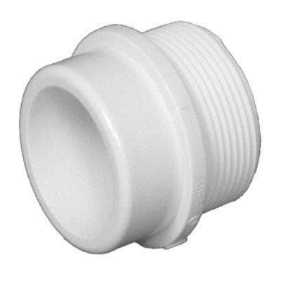 Charlotte Pipe & Foundry Company PVC 00111  1000HA Schedule 40 DWV PVC Adapter, White, 2 in Spigot x 2 in MPT